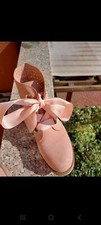 SCARPONCINI DONNA ROSA 40 Con Fiocco In Raso 