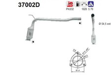 Catalizzatore 37002D AS per VW