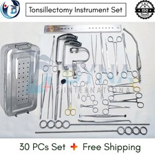 Tonsillectomia e Adenoidectomia kit 30 pz set strumenti chirurgici + scatola omaggio CE