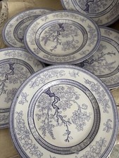 Antico set 6 piatti decorativi - ceramica inglese / color lilla