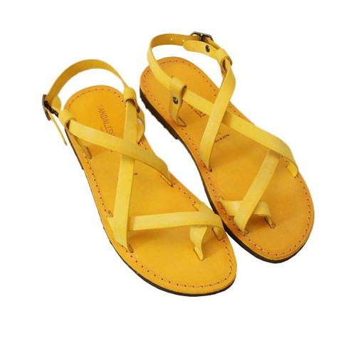 Sandali gialli cuoio made - in,