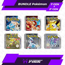 ADESIVO POKEMON ITA PER CARTUCCE NINTENDO GAME BOY - 1a GEN. + 2a GEN. ITALIANO