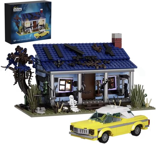 Haunted house building blocks - haunted,