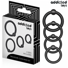 ADDICTED TOYS - set 4 anelli pene a pressione erezione duratura