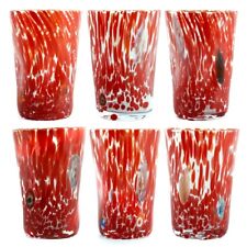 Set Di 6 Sei Vetro Murano Bere