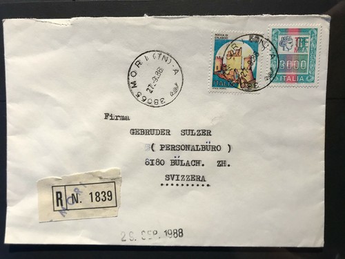 Italia 1988 lettera 3000 - lettera, r