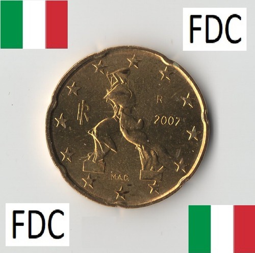 Centesimi euro 2007 italia - centesimi,