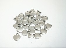 10pz ciondoli  charms Cuore 12x10mm colore argento scuro bijoux