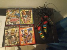 Set Lotto 4 Giochi Buzz Ps2 Più Controller Pulsanti Buzz PlayStation 2