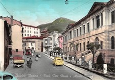 Cartolina Gualdo Tadino Viale Don Bosco auto animata colorata 1962