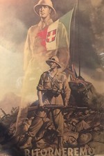 Poster,storico,Boccasile,Monarchia,Duca D’Aosta,Regno d’Italia.Amba Alagi.UMI