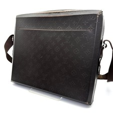 Borsa a tracolla Louis Vuitton Glace Steve Abbesses Messanger pelle nera autentica