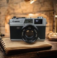 Fotocamera Analogica Canon Canonet QL 19 Telemetro 35mm Obiettivo Vintage Nera