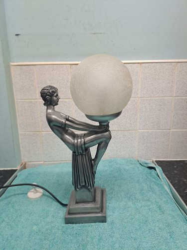 Art deco lamp silver - silver,