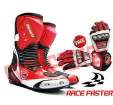 Scarpe/Guanti in pelle Ducati Corse moto corsa nuovi senza stivali