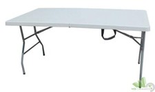 TAVOLO PIEGHEVOLE IN HDPE 183X76X74 RICHIUDIBILE VALIGETTA RETTANGOLARE CAMPING