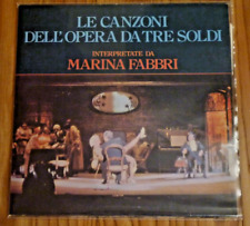 LP MARINA FABBRI - LE CANZONI DELL'OPERA DA TRE SOLDI - 1975 -