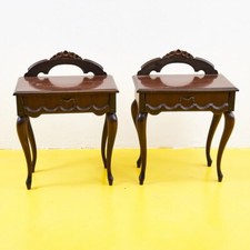 coppia di comodini in legno