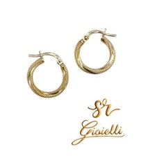 Orecchini ORO GIALLO a forma di Cerchio Pitonati ORO 18KT 750% List. 255€