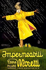 Poster Manifesto Locandina Pubblicità Impermeabili Moretti Milano Stampa 32x47Cm