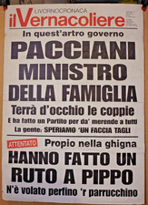 Locandina storica del VERNACOLIERE LIVORNO  marzo 1996 - montata su cartone
