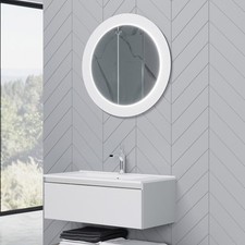 Mobile bagno sospeso da 80 cm bianco opaco con cassetto e lavabo in ceramica