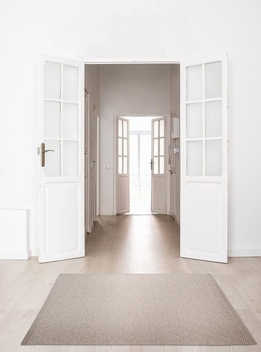 Tappeto rilievo ecru 120x60 - ecru,