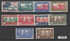 NOUVELLE CALEDONIE NUOVA CALEDONIA 1939 SOGGETTI VARI 10 V. MISTI NUOVI E USATI 