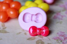 Stampo in gomma per fimo, cernit, pasta zucchero forma a fiocco 2.3 cm * 1.2 cm