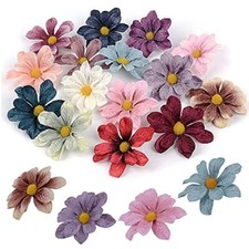 Gativs Fiori di Stoffa 50 Pezzi Margherite Artificiali Teste Di Fiori (s3B)