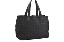 Autentica borsa a tracolla CHANEL nuova linea viaggio nylon pelle nera 3414N