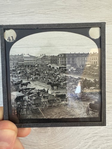 Antique magic lantern slide - magic,