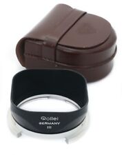 Rollei Rolleiflex lens hood Bay III with leather case.  Planar Xenotar f2,8.