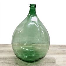 Damigiana in vetro soffiato da 54 litri antica vecchio boccione verde per vino
