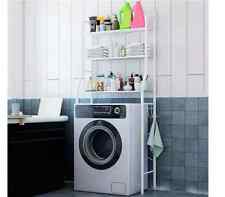 SCAFFALE DA BAGNO SALVASPAZIO 155X65X25 SOPRA LAVATRICE 3 RIPIANI COLORE BIANCO