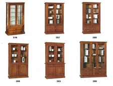 Mar.c.a. Design Vetrina Cristalliera Arte Povera Noce Scuro Massello