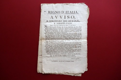 Avviso regno italia vendita - d'italia,