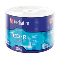 50 CD-R Verbatim 52X 700MB Wrap  80 Min Extra Protection 43787