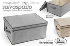 SCATOLA CONTENITORE BIANCHERIA ORGANIZER SALVASPAZIO VESTITI ARMADIO 40*33*18cm
