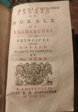 David Hume Essais de morale ou
