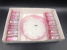 Set servizio Vodka Limoncello alcolici ghiacciato vetro satinato bianco-rosa