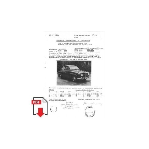 1966 saab sedan form of - saab,