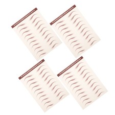  4 Sheets Sopracciglia Stencil Pennello Per Contorni Penna Tatuaggi