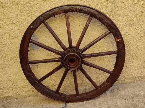 Antica ruota carro - antica, carretto