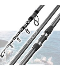Canna Da Pesca Telescopica Ultra Leggera In Fibra 4,5 Mt Mare Spinning Lago