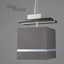 Lampadario In Tessuto Marrone