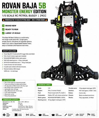 Rovan baja monster energy - monster,