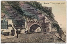 postcard Prague tunnel
