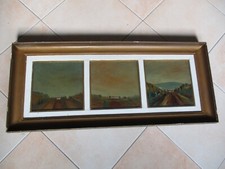 WALTER POZZI TRITTICO OLIO SU