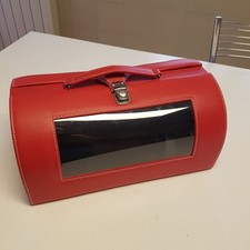 Borsa pelle rossa Enoteca Trasporto Vino Regalo Doppia bottiglia con accessorio